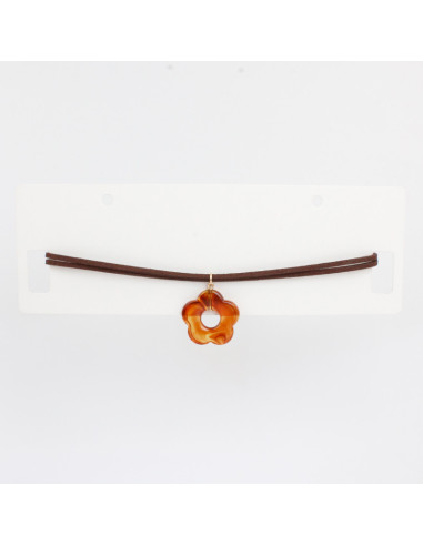 Choker Gamuza y Flor