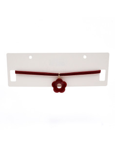 Choker Gamuza y Flor