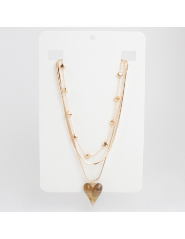 Collar de Cadenas y Dije Resinado