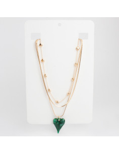 Collar de Cadenas y Dije Resinado