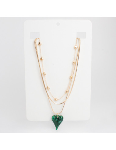 Collar de Cadenas y Dije Resinado