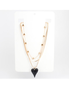 Collar de Cadenas y Dije Resinado