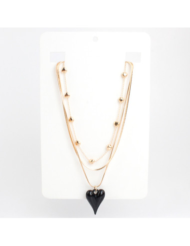 Collar de Cadenas y Dije Resinado