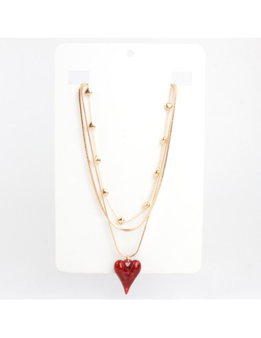 Collar de Cadenas y Dije Resinado