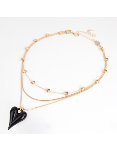 Collar de Cadenas y Dije Resinado