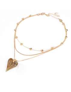 Collar de Cadenas y Dije Resinado