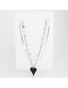 Collar de Cadenas y Dije Resinado