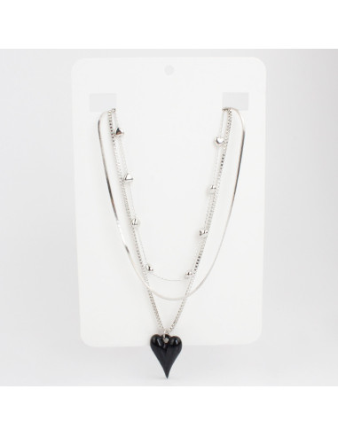 Collar de Cadenas y Dije Resinado