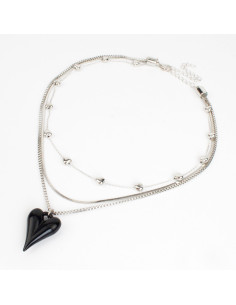 Collar de Cadenas y Dije Resinado