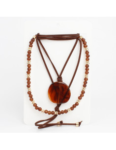 Set de Collares Gamuza y Enhebrado