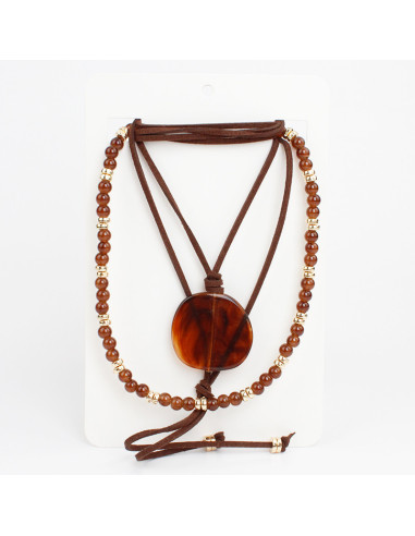 Set de Collares Gamuza y Enhebrado