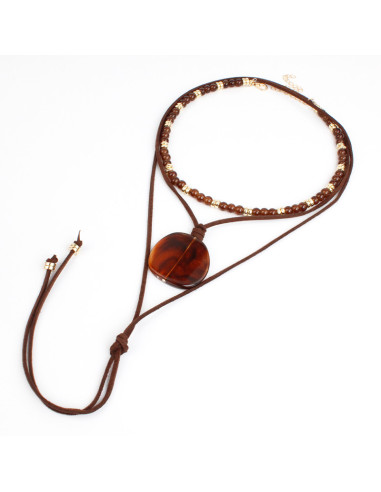 Set de Collares Gamuza y Enhebrado