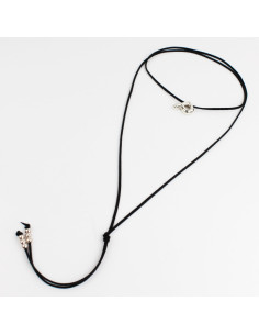 Collar de Gamuza Bubble Silver Letters "P"