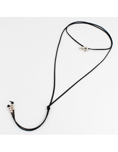 Collar de Gamuza Bubble Silver Letters "P"