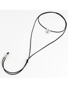 Collar de Gamuza Bubble Silver Letters "S"