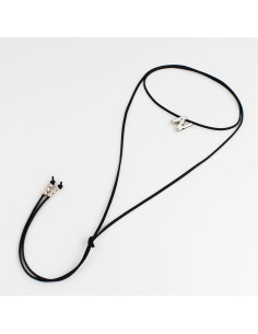 Collar de Gamuza Bubble Silver Letters "N"