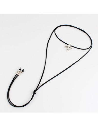 Collar de Gamuza Bubble Silver Letters "N"