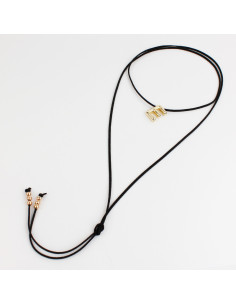 Collar de Gamuza Bubble Golden Letters "E"