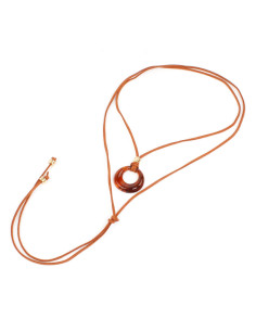 Collar de Gamuza y Acrílico