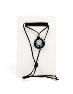 Collar de Gamuza y Acrílico