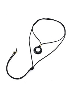 Collar de Gamuza y Acrílico