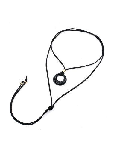 Collar de Gamuza y Acrílico