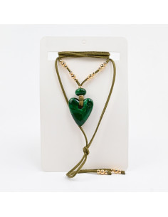 Collar de Gamuza y Dije Acrílico