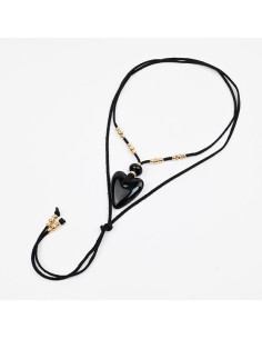 Collar de Gamuza y Dije Acrílico