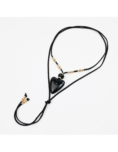 Collar de Gamuza y Dije Acrílico