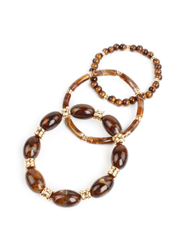 Set x3 Pulseras Elásticas Marmoladas