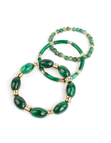 Set x3 Pulseras Elásticas Marmoladas