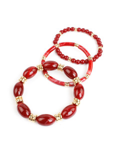 Set x3 Pulseras Elásticas Marmoladas