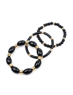 Set x3 Pulseras Elásticas Marmoladas