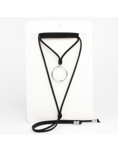 Collar de Gamuza y Dije Geométrico