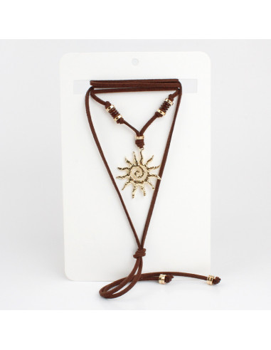 Collar Corbatero de Gamuza