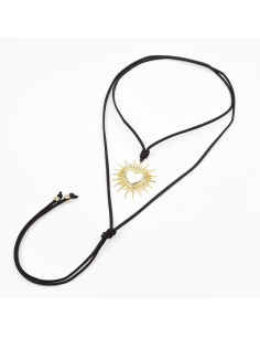 Collar de Gamuza y Dije | Infinita Moda