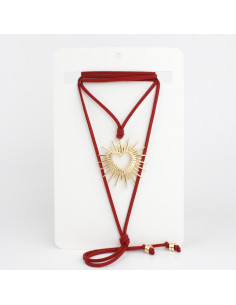 Collar de Gamuza y Dije | Infinita Moda