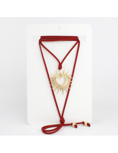 Collar de Gamuza y Dije | Infinita Moda