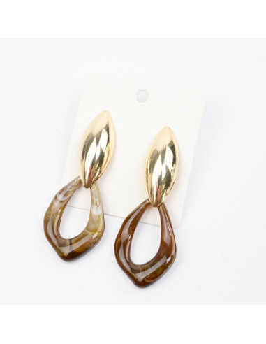 Aro Dorado y Acrílico | Infinita Moda