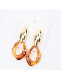 Aro Dorado y Acrílico | Infinita Moda