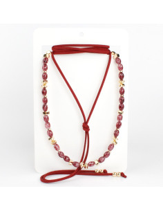 Set de Collares Gamuza y Vidrio