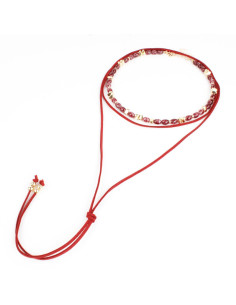 Set de Collares Gamuza y Vidrio