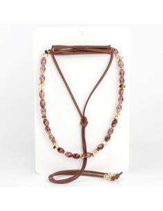 Set de Collares Gamuza y Vidrio