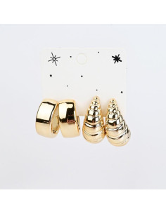 Set x2 Aros Chunky Gold