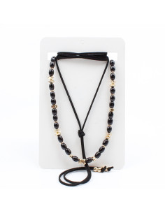 Set de Collares Gamuza y Vidrio