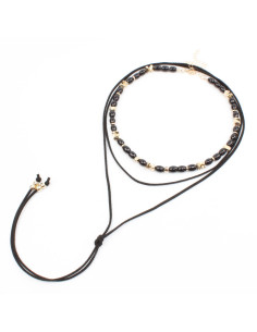 Set de Collares Gamuza y Vidrio