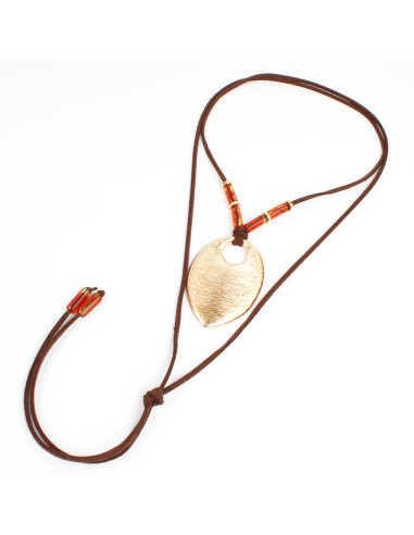 Collar de Gamuza y Dije