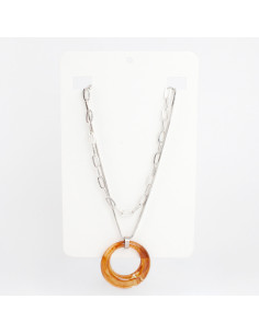 Collar Doble Cadena y Acrílico | Infinita Moda