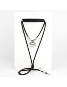 Collar de Gamuza y Dije Martillado