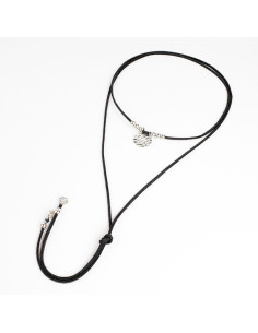 Collar de Gamuza y Dije Martillado